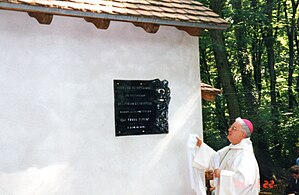 Bénédiction de la chapelle par Mgr Raffin le 20 juin 1998.