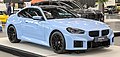 * Nomination BMW G87 M2 at Automesse Salzburg 2023.--Alexander-93 13:22, 31 March 2023 (UTC) * Decline  Oppose Sorry, too many lighting reflections that distract from the subject. --Mike Peel 21:38, 31 March 2023 (UTC)