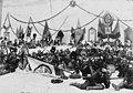 Truppe dell'esercito nazionale durante un banchetto nella Guerra dei mille giorni 1899