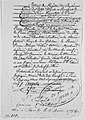 Pierre L'Enfant's baptism certificate dated August 3, 1754 in the Saint-Hippolyte church in Paris.