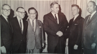 William Buckley Jr., Abe Weiss, George Barasch, Arthur Schlesinger (l. to r.) in 1968