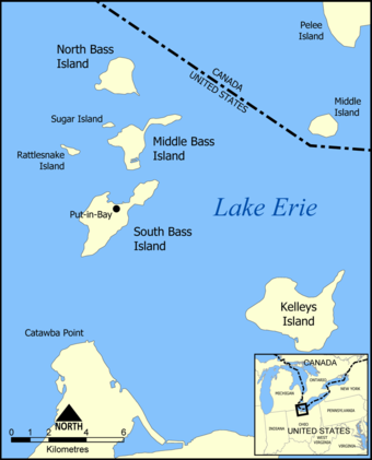 Partial map of the Lake Erie Islands