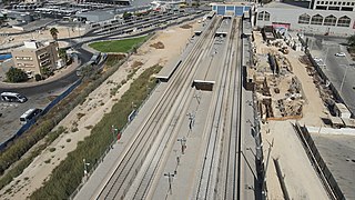 רציפי תחנת הרכבת באר שבע מרכז, הרציף ה-5 בבנייה, אוקטובר 2020