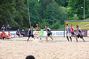 Deutsch: Beachhandball Europameisterschaften 2019 (Beach handball Euro); Tag 3: 4. Juli 2019 – Männer, Platzierungsrunde Gruppe III, Italien-Montenegro 2:0 (22:15, 18:7) English: Beach handball Euro; Day 3: 4 July 2019 – Men Consolation Round Group III – Italy-Montenegro 2:0 (22:15, 18:7)