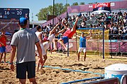 Deutsch: Beachhandball bei den Olympischen Jugendspielen 2018 in Buenos Aires; Tag 7, 13. Oktober 2018; Jungen, Halbfinale – Spanien-Kroatien 2:1 English: Beach handball at the 2018 Summer Youth Olympics in Buenos Aires at 13 October 2018 – Boys Semifinal – Spain-Croatia 2:1 Español: Handball de playa en los Juegos Olimpicos de la Juventud Buenos Aires 2018 en 13 de octubre de 2018 – Semifinales de chicos - España-Croacia 2:1