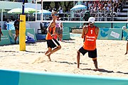 Deutsch: Beachvolleyball bei den Olympischen Jugendspielen 2018; Tag 8, 14. Oktober 2018; Mädchen, Achtelfinale – Mexiko-China 0:2 (15–21/16–21) English: Beach volleyball at the 2018 Summer Youth Olympics at 14 October 2018 – Girls Round of 16 – Mexico-China 0:2 (15–21/16–21)