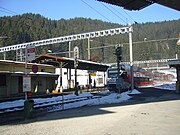 Südostbahn Stadler FLIRT arriving at the station in 2008