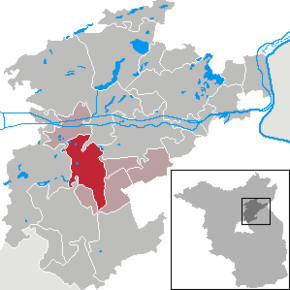 Poziția oraș Biesenthal pe harta districtului Barnim
