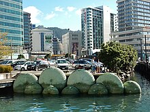 Nga Kina sculpture next to Tug Wharf Big Shells (26060695824).jpg