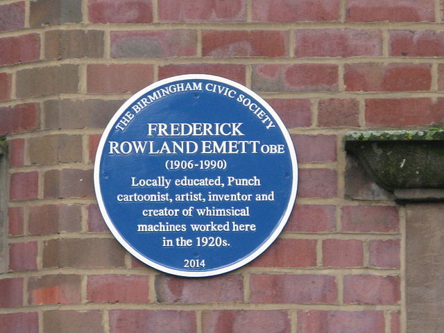 Blue plaque for Emett in Birmingham