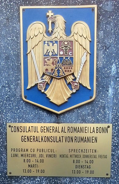 File:Bonn-Castell Legionsweg 14 Generalkonsulat Rumänien Schild.jpg