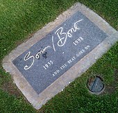 Sonny Bono's headstone at Desert Memorial Park