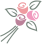 Bouquet of 3 Roses.svg
