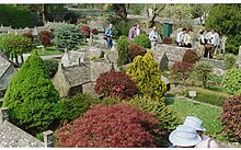 Part of the village with visitors walking on the streets Bourton-on-the-water 1990 03.jpg