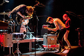 Band performing in New York