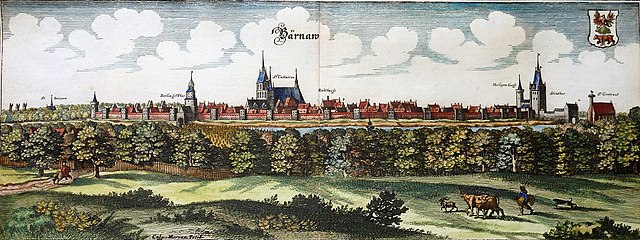 Historic Image of Bernau in ~ 1650