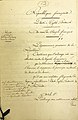 Brouillon du décret d’abolition de l’esclavage annoté par Victor Schoelcher, 1848