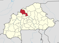 Provinssin sijainti Burkina Fasossa