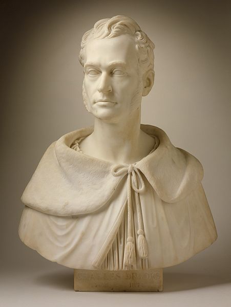 Bust of Charles Brooks (1795-1872), pastor, 1843 Marble