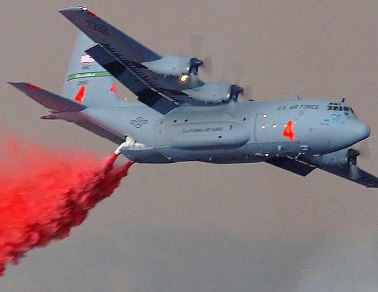 File:C-130E MAFFS dropping fire retardant Simi Fire Southern California DF-SD-05-14857 (cropped).jpg