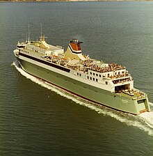 Arahura - First Voyage (1983) CND 24.705 - Cook Strait Ferries - Arahura - First Voyage - Decks packed with passengers (1983).jpg