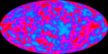 الخريطة الشهيرة "غير متساوية التوزيع" حراريا لمستكشف الخلفية الكونية COBE، وقد تم تشكيلها باستخدام قياسات كوبي.