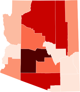 COVID-19 outbreak Arizona county map.svg