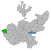 Municipality location in Jalisco