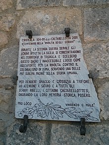 Caltabellotta - targa commemorativa del 21 centenario della rivolta degli schiavi.jpg