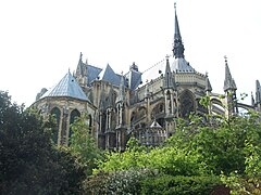 Chevet de la cathédrale Notre-Dame de Reims.