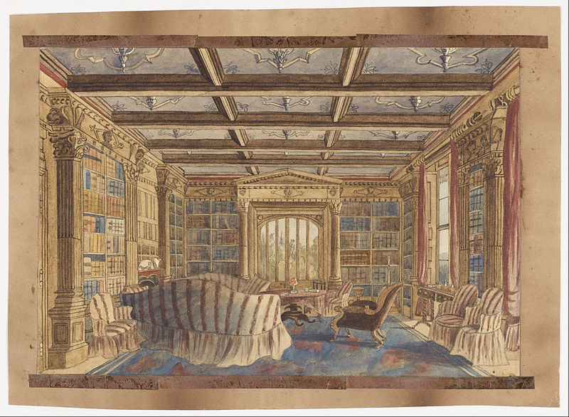 File:Charlotte Bosanquet - The Library at Dingestow - Google Art Project.jpg