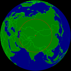 Proposed continental pole of inaccessibility at 46°17′N 86°40′E