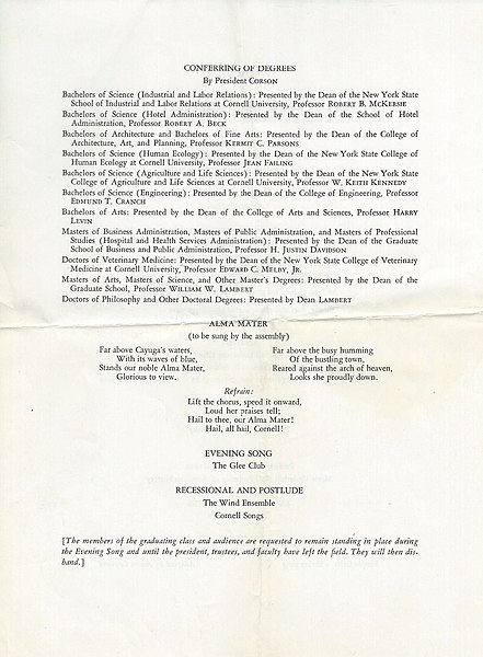 File:Cornell University commencement program May 1976 back.jpg