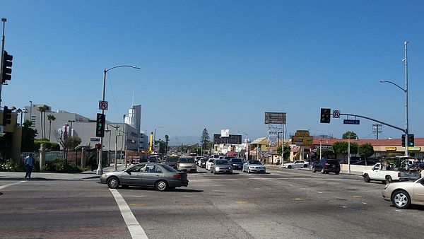 Crenshaw Boulevard at Stocker Street, 2016