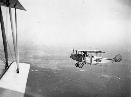 A Curtiss JN-4 "Jenny" in flight over Central Ontario c. 1918
