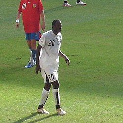 Czech Republic versus Ghana at 2006 World Cup Otto Addo cropped.jpg