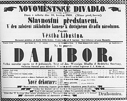 Poster of the first performance in 1868