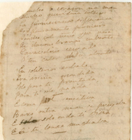 Poema Dinche o corazón na man, manuscrito inédito.