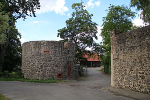 Entrance to the former moated castle