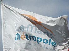 Drapeau du Mans Métropole (LMM).