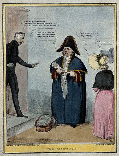 File:Dressed as a parish beadle John Bull carries a bundle inscri Wellcome V0050256.jpg