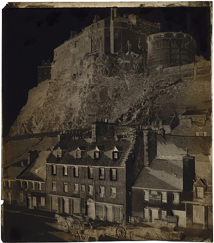 Edinburgh Castle, waxed-paper negative by Thomas Keith, c. 1855. Department of Image Collections, National Gallery of Art Library, Washington DC