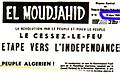 العدد 91 (19 مارس 1962) : "Le cessez-le-feu: Etape vers l'indépendance" - "وقف اطلاق النار - خطوات تجاه الاستقلال"