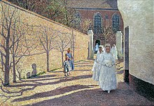 First communion (1893), by Emile Claus Emile Claus - First Communion.jpg