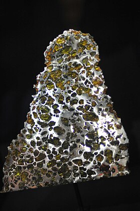 A partial slice of the Esquel pallasite