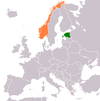 Location map for Estonia and Norway.