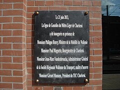 Plaque commémorative de l'inauguration de la ligne M3.