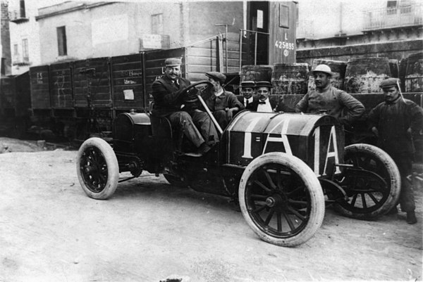 Vincenzo Lancia, driving a Fiat 50 HP, finished second.