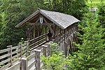 Pedestrian bridge, Teufelssteg and crucifix