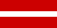 Flag of Riga protesters with the soviet colors